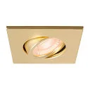 SLV cover UNIVERSAL DOWNLIGHT IP20 square, swivelling, gold matt