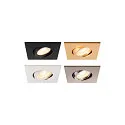 SLV cover UNIVERSAL DOWNLIGHT IP20 square, swivelling, gold matt