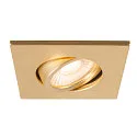 SLV cover UNIVERSAL DOWNLIGHT IP20 square, swivelling, gold matt
