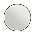 SLV mirror with lighting TRUKKO 60 IP44, black, transparent dimmable