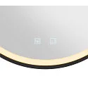 SLV mirror with lighting TRUKKO 60 IP44, black, transparent dimmable