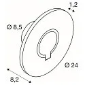 SLV outdoor wall luminaire I-RING round, switchable, with diffuser, cardanic swivelling IP65, anthracite 