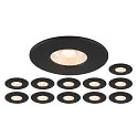 ceiling recessed luminaire UNIVERSAL DOWNLIGHT PHASE set of 12 IP20 / IP65, black dimmable