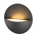 SLV outdoor wall luminaire LID II  SINGLE round, rigid, CCT Switch IP65, anthracite, mat dimmable