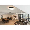 SLV wall and ceiling luminaire MEDO® PRO 60 round, DALI controllable IP50, black dimmable