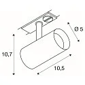 SLV 1-phase spot NOBLO® SPOT round, swivelling, rotatable IP20, white dimmable