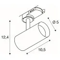SLV 3-phase spot NOBLO® SPOT round, swivelling, rotatable IP20, white dimmable