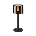 SLV battery table lamp TAHA IP65, black dimmable