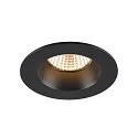 SLV ceiling recessed luminaire NEW TRIA® UNIVERSAL round IP20 / IP65, black dimmable