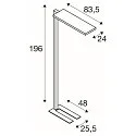 SLV floor lamp WORKLIGHT PRO IP20, white dimmable