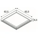 SLV mounting frame PANEL 625 P / 625 V, white, lacquered
