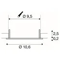 cover DOWNLIGHT V 100 flat, with wire springs, white