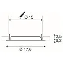 cover DOWNLIGHT V 150 slightly recessed, white