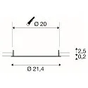 cover DOWNLIGHT V 200 flat, white