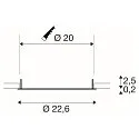 cover DOWNLIGHT V 200 slightly recessed, white