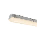 SLV damp-proof luminaire WATERPROOF V 1500 DALI DALI controllable, impact resistant IP66, grey dimmable