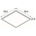 ceiling luminaire PANEL V 600 ON-OFF CCT Switch, UGR < 19, switchable IP54 / IP40, white, lacquered 