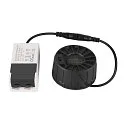 SLV ceiling recessed luminaire DOWNLIGHT V 100 without frame, CCT Switch, wired through IP54 / IP20, black 