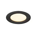 SLV ceiling recessed luminaire DOWNLIGHT V 100 without frame, CCT Switch, wired through IP54 / IP20, black 