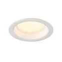 SLV ceiling recessed luminaire DOWNLIGHT V 100 without frame, CCT Switch, wired through IP54 / IP20, black 
