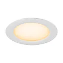 SLV ceiling recessed luminaire DOWNLIGHT V 150 without frame, CCT Switch, multipower, wired through IP54 / IP20, black 
