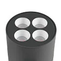 SLV outdoor floor lamp R-CUBE 75 round, CCT Switch, cardanic swivelling IP65, anthracite dimmable