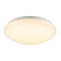 SLV wall and ceiling luminaire SURFACE V 390 CCT Switch, switchable, multipower, cambered, wired through IP44, white 