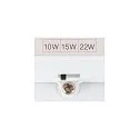 SLV wall and ceiling luminaire SURFACE V 390 CCT Switch, switchable, multipower, cambered, wired through IP44, white 