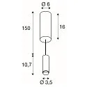 SLV pendant luminaire LALU® MIX&MATCH surface-mounted version IP20, bronze dimmable
