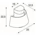 outdoor wall luminaire PHOTONI half round, conical E27 IP65