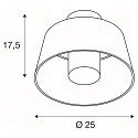 SLV outdoor ceiling luminaire PHOTONI with spacer, conical E27 IP65, rust dimmable