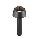 SLV outdoor floor lamp PHOTONI 75 impact resistant, conical E27 IP65, black matt dimmable