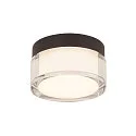 SLV wall and ceiling luminaire CYFT IP44, black dimmable