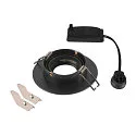 SLV ceiling recessed luminaire NEW TRIA® 75 XL round GU10 IP20, black