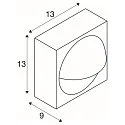 SLV outdoor wall luminaire LID I SINGLE square, rotatable, CCT Switch IP65, anthracite, mat dimmable