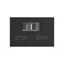 SLV wall luminaire LID I DOUBLE square, rotatable, CCT Switch IP65, anthracite, mat dimmable