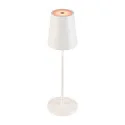 SLV battery table lamp VINOLINA TWO 3-CCT 3-fold, CCT Switch, with touch dimmer, conical, with charging station IP65, white dimmable