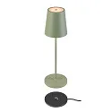 battery table lamp VINOLINA TWO 3-CCT 3-fold, CCT Switch, with touch dimmer, conical, with charging station IP65