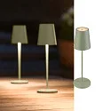 battery table lamp VINOLINA TWO 3-CCT 3-fold, CCT Switch, with touch dimmer, conical, with charging station IP65