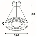 pendant luminaire ONE FLAT TRIPLE IP20, black dimmable
