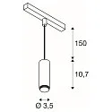 pendant luminaire LALU® MIX&MATCH IP20, black dimmable