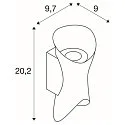 SLV outdoor wall luminaire MODELA UP/DOWN up / down, impact resistant IP65, white matt dimmable