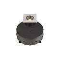 SLV floor recessed luminaire DASAR® M square, swivelling, DALI controllable, passable IP67, stainless steel dimmable