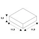 SLV 3-phase L-connector S-TRACK PHASE & DALI surface-mounted version, DALI controllable, with feed-in option, codable, white