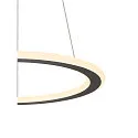 SLV pendant luminaire ONE FLAT PD SINGLE PHASE CCT Switch, ring shape IP20, black matt dimmable
