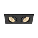 SLV ring NEW TRIA® 155 2 flames, built-in version, black