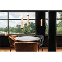 SLV 1-phase pendant luminaire QUIMERA PHASE cylindrical IP20, brass dimmable