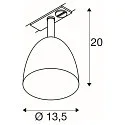 SLV 1-phase spot PARA CONE 14 swivelling, rotatable GU10 IP20, copper, lacquered dimmable
