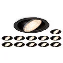 downlight UNIVERSAL DOWNLIGHT IP20 PHASE 38° swivelling, CCT Switch, set of 12, wired through, without trim IP20