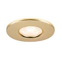 cover UNIVERSAL DOWNLIGHT IP65 round, rigid, closed, airtight, gold matt